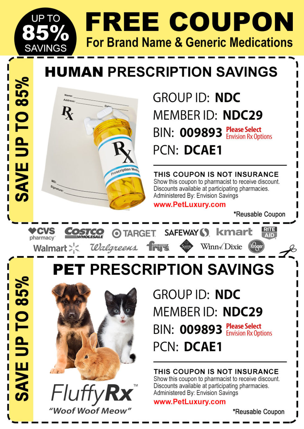 Save On Your Prescription Medications Pet Luxury National Drug Card